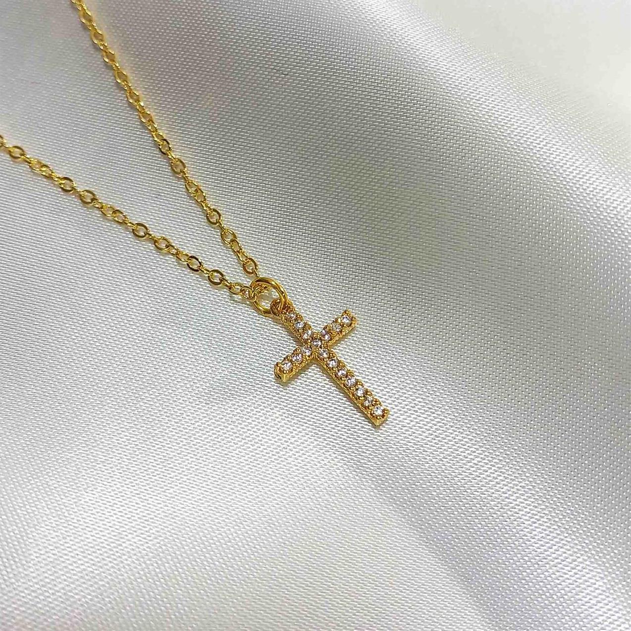 18k gold plated cross