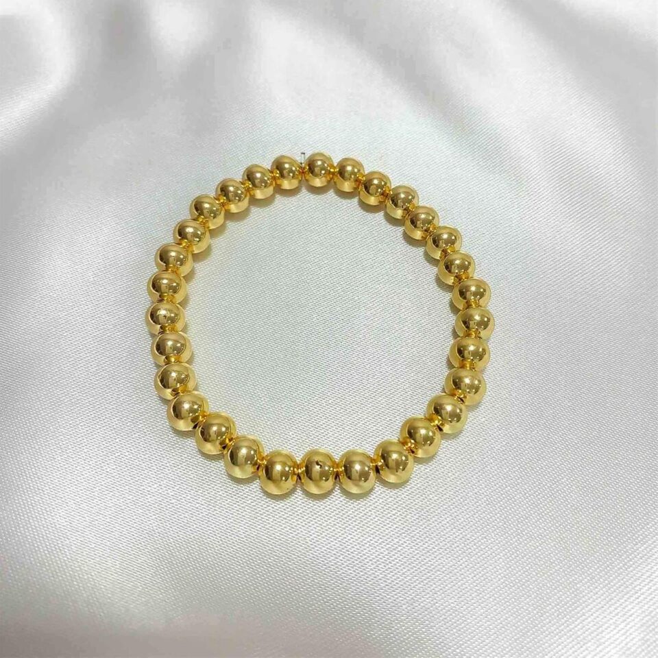 18k gold ball bracelet